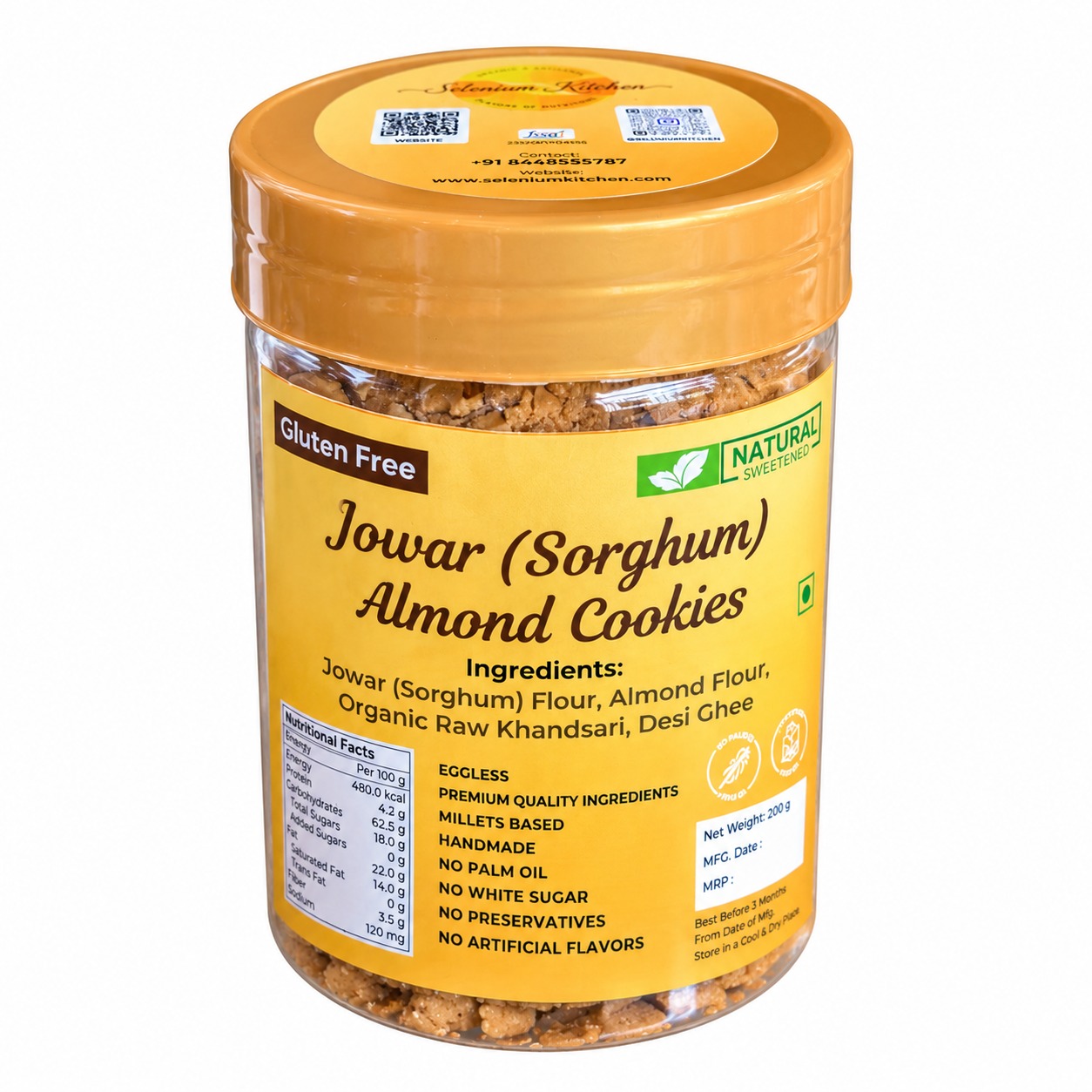 Gluten Free Jowar (Sorghum) Almond Cookies