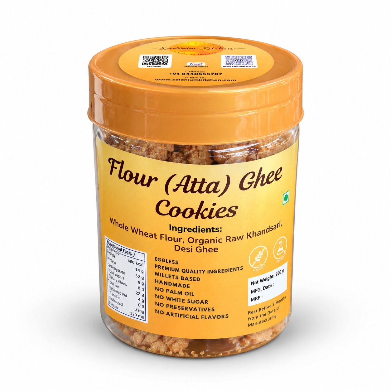 Flour (Atta) Ghee Cookies
