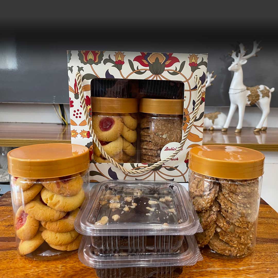 2 Jar & Brownie Gift Hamper Paper Bag